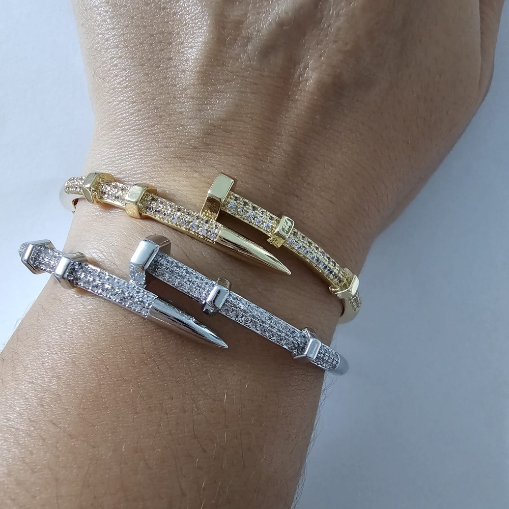 Nail  Bracelets, Silver High Quality Stainless Steel